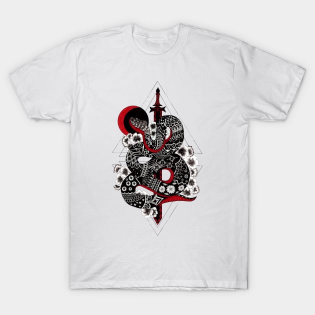 Snake and Sword - Virtue - Sunweaver T-Shirt by Sunweaver